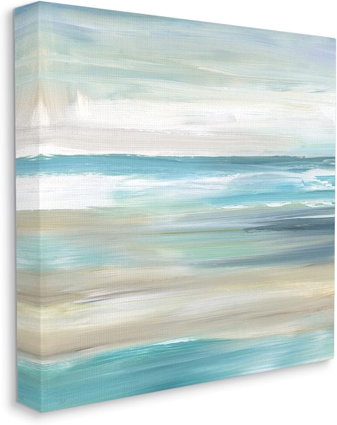 'Abstract Beach Sand Ocean Waves'| Canvas Art | Stupell Industries | 30 x 30 Inches, Easy to Hang and Sturdy, Made in USA, by Nan