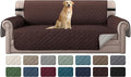 H.VERSAILTEX Sofa Slipcover Reversible Sofa Cover Seat Width Up to 66" Water Resistant Couch Cover with Elastic Strap Quilted Furniture Protector for Pets(Sofa, Brown/Beige)