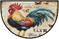 Rooster Animals Half Round Door Mat Non Slip Half Circle Rugs | Retro Art Washable Half Moon Rug Semi Circle Rugs Indoor Entrance Floor Carpet for Kithen Bedroom Fireplace Decor
