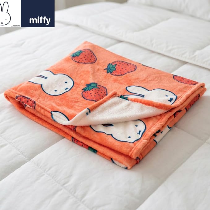 Miffy Throw Blanket 60 in x 46 in – Soft Cozy Plush for Couch, Bed & Travel, Collectible Gift (Officially Licensed Product) by Franco Collectibles®