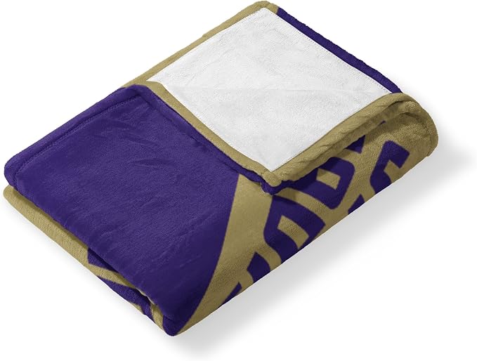 Northwest NCAA Silk Touch Throw Blanket, Ultra Soft Plush Polyester, Lightweight Warm Decorative Fan Gift, 46 x 60 in