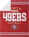 FOCO NFL Unisex-Adult NFL Team Logo Property 60" x 50" Sherpa Plush Throw Blanket
