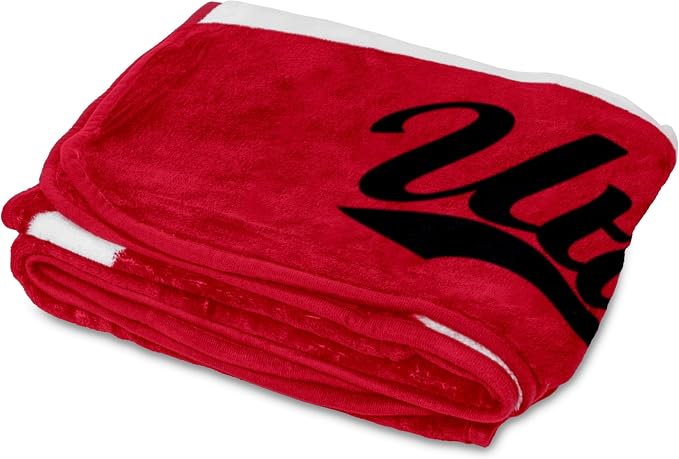 Logo Brands NCAA Raschel Throw Blanket – 50 x 60 Soft Fleece Blanket, Officially Licensed Collegiate Design, Cozy Throw for Tailgating, Game Day, & Home Décor