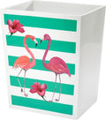 Avanti Linens - Waste Basket, Decorative Trash Can for Home, Stylish Bath Decor (Flamingo Paradise Collection)
