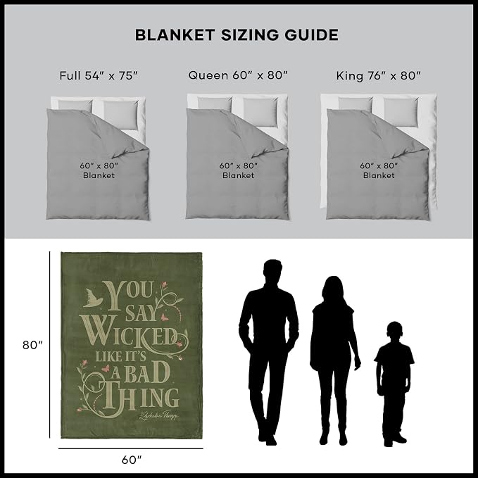 Northwest Wicked Say Wicked Silk Touch Throw Blanket 60x80 inches