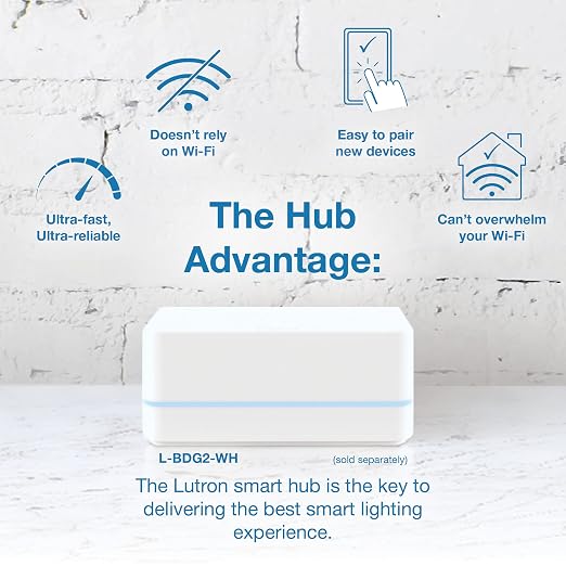 Lutron Caséta Wireless Smart Lighting Dimmer Switch for ELV+ Bulbs with Pico Remote, White