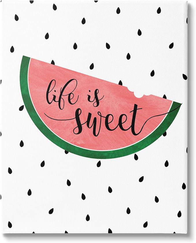 Watermelon Still Life Kitchen, 30 x 40 Inch Canvas Wall Art | Stupell Industries | 30 x 40 Inches, Easy to Hang and Sturdy, Made in USA, by Anna Quach