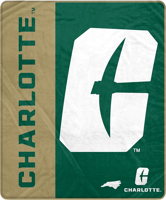 Proformance Home NCAA Charlotte 49ers Endzone Ultra Soft Tailgate Throw