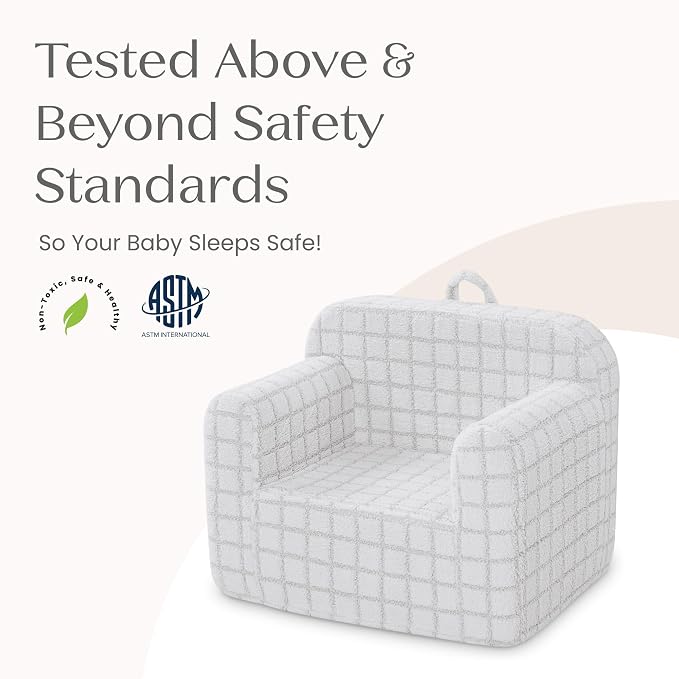 Delta Children Checkered Cozee Chair, Grey