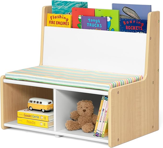 Delta Children - GapKids Reading Nook with Padded Bench - Greenguard Gold Certified, Pastel