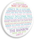 'Somewhere Over The Rainbow Playful Circle'| Wall Plaque Art | Stupell Industries | 12 x 12 Inches, Easy to Hang and Sturdy, Made in USA, by Susan Newberry Designs