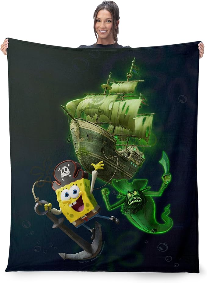 Spongebob Squarepants Search for Squarepants Silk Touch Throw Blanket, Soft Plush Bed & Couch Cover, 50 x 60 Inches