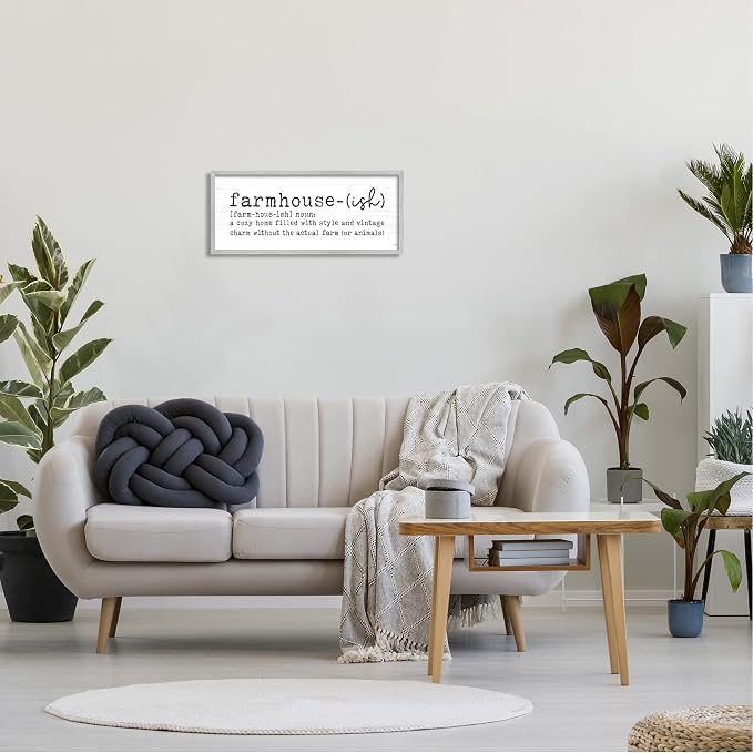 Playful Farmhouse Definition Sign Birch, 10 x 24 Inch Framed Giclée Print | Stupell Industries · Ready to hang once unboxed · Great for casual decor · Made in USA