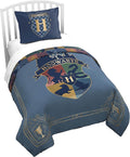 Jay Franco Duvet Cover Set – 2 Piece Comforter Cover and Sham Set, Super Soft Cozy Kids Bedding (Insert Not Included) Blue - Harry Potter, Twin