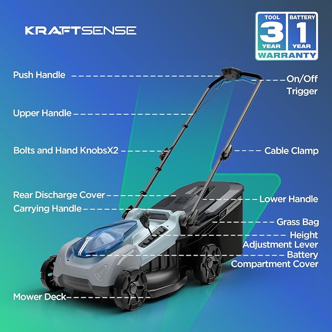 18-Inch 80V Max Brushless Cordless Push Electric Lawn Mower | Includes two batteries and charger; 296Wh total energy and 2-in-1 mowing for routine small-to-