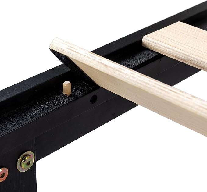 Mellow Naturalista Classic 12 Inch Solid Wood Platform Bed with Wooden Slats, King, Black