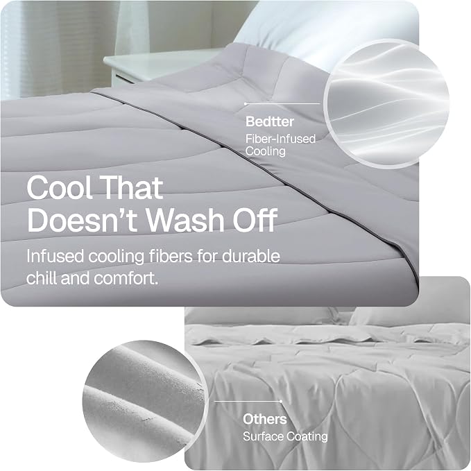 Cooling Throw Blanket Lightweight with Carry Bag | Cool Travel Blanket, Summer Cold Throw Dual-Sided Cool Tech, Breathable Pad Blankets for Hot Sleepers, Grey, 50"x60"