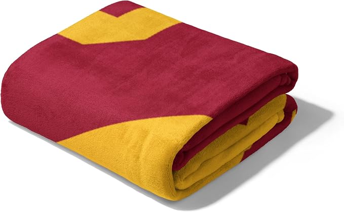 Northwest NCAA Silk Touch Throw Blanket, Ultra Soft Plush Polyester, Lightweight Warm Decorative Fan Gift, 46 x 60 in