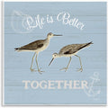 Coastal Sandpiper Love Nautical, 12 x 12 Inch Mounted Print on Wall Plaque | Stupell Industries · By Katie Pertiet · Ready to hang · Charming gift for coastal spaces · Made in USA