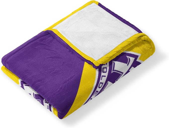 Northwest NCAA Silk Touch Throw Blanket, Ultra Soft Plush Polyester, Lightweight Warm Decorative Fan Gift, 46 x 60 in