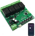 4-Channel WiFi Smart Switch Relay Module, TUYA/Smart Life App for Smart Home Remote Control, Momentary Time Adjustable, Compatible with Alexa/Google Assistant