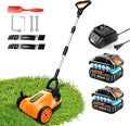 Mini Cordless Lawn Mower, 9 Inch Electric Grass Cutter | Brushless Motor, 2 x 21V 4.0Ah Batteries, 3 Adjustable Cutting Heights, Lightweight Push Mower for Small Yard & Garden