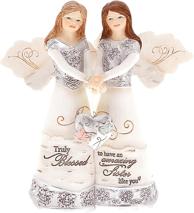 Pavilion Gift Company - Amazing Sister Like You - 5.5" Double Angel Figurine Religious God Jesus Christ Sister Gift Home Decor Present