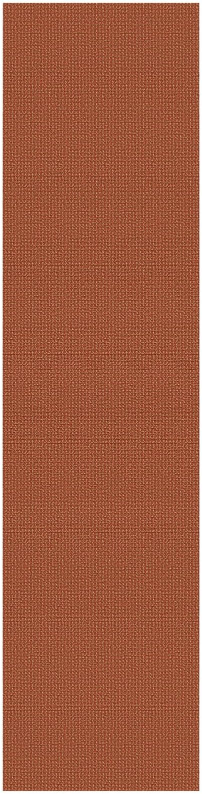 IOHOUZE Washable Runner Rug 2x8 Non Slip Rubber Backed Hallway Runner Entryway Runner Indoor, Kitchen Rugs Woven Cotton Floor Carpet for Kitchen Hall Entrance Bedroom, Burnt Orange/Tan