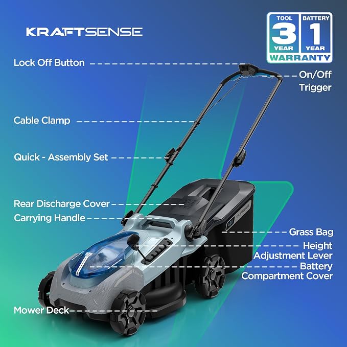 16-Inch 40V Max Brushless Cordless Electric Push Lawn Mower | Includes 40V Max 4.0Ah battery and charger; 148Wh total energy for fewer charging interruptions during routine yard care.