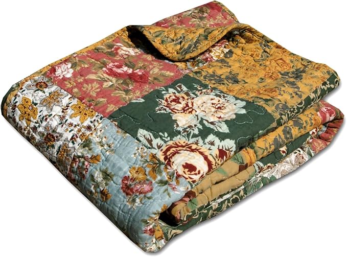 Greenland Home Antique Chic Quilted Patchwork Throw, 50" x 60" , Multicolor