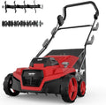 Cordless Dethatcher and Scarifier Compatible with Milwaukee 18V Battery | Tool Only, 15" Electric Brushless Lawn Dethatcher, Dual Battery Powered, Air Boost Technology, 12-Gal Collection Bag,5 Depths