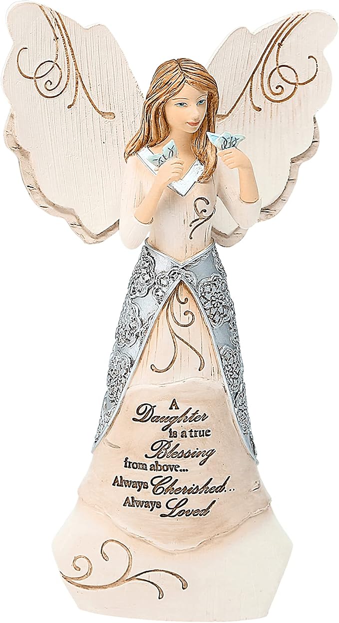 Pavilion- Daughter - 6" Angel Holding Butterflies,Beige