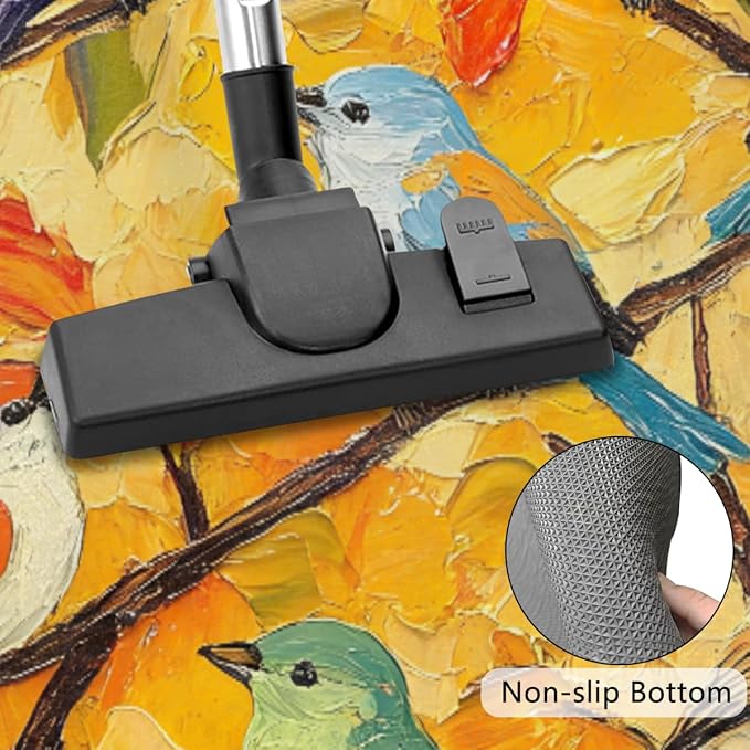Pardick Half Round Door Mat Oil Painting Bird Anti-Slip Semi Circle Rug 24X36 Entrance Welcome Mats Indoor Outdoor Door Mat, Washable Decorative Floor Mats for Kitchen Bathroom Hearth Fireplace