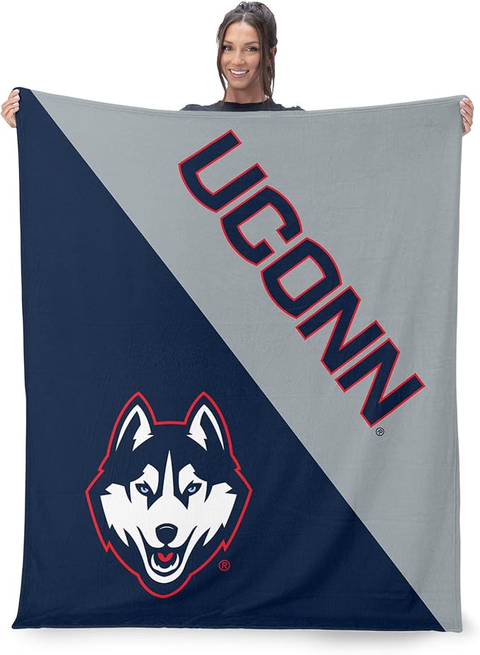 Northwest NCAA Silk Touch Throw Blanket, Ultra Soft Plush Polyester, Lightweight Warm Decorative Fan Gift, 46 x 60 in
