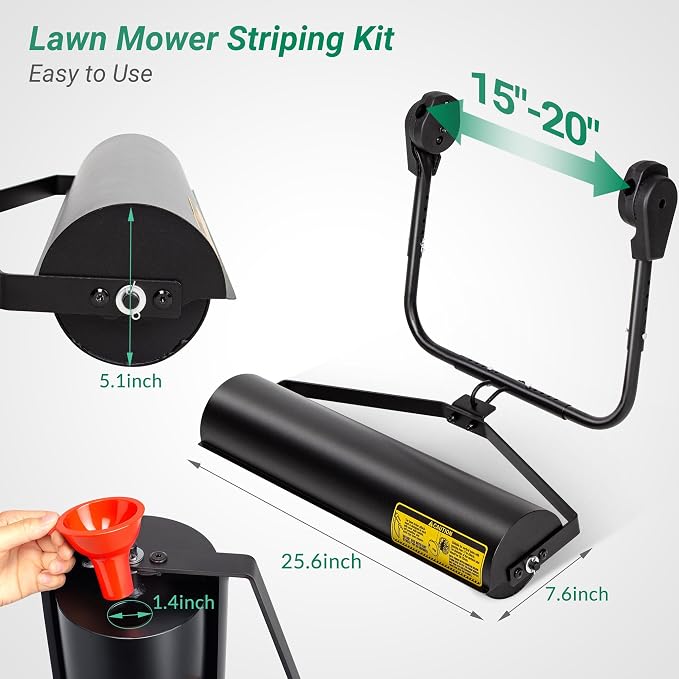 Suchtale Lawn Striping Kit for Push Mowers,Fits Gas or Electric Lawn Mowers | Suitable For 18""-20""Cut Width 0.8""-1""Handle Pipe Lawn Mowers