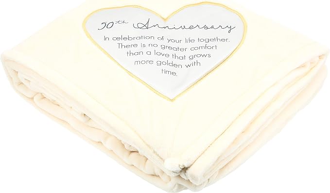 Pavilion Gift Company - 50th Soft Royal Plush Blanket 50x60 Inch