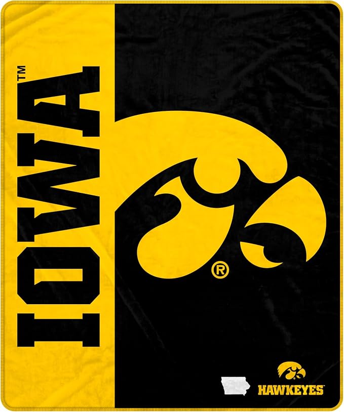 Proformance Home NCAA Iowa Hawkeyes Endzone Ultra Soft Tailgate Throw