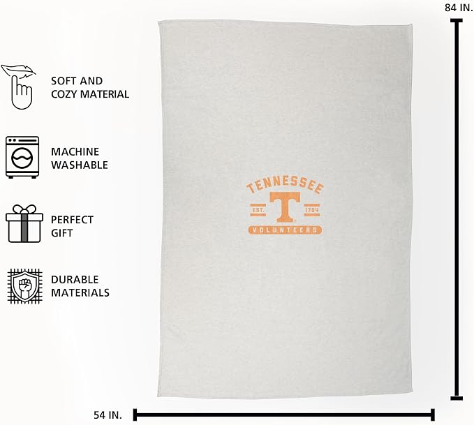 Logo Brands NCAA Sweatshirt Blanket - Officially Licensed Soft Throw Blanket for Fans, Cozy Game Day Blanket, Vintage-Style, Great Gift for Students & Alumni