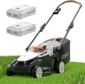 Litheli 40V (2 x 20V) 16.6" Electric Lawn Mower Cordless, Walk Behind Lawn Mower with 6-Height Adjust, Portable & Lightweight Push Battery Powered Lawn Mower (2 * 4.0AH Batteries Included)