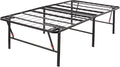 Amazon Basics Foldable Metal Platform Bed Frame, Noise-Free Mattress Foundation with Tool-Free Assembly, 18 Inches High, Sturdy Steel Frame, No Box Spring Needed, Twin Size, Black