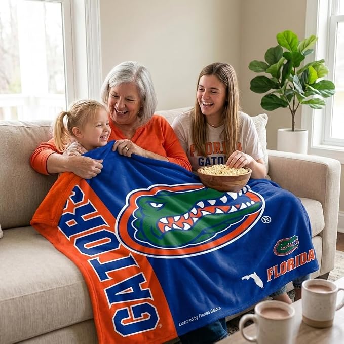 Proformance Home NCAA Florida Gators Endzone Ultra Soft Tailgate Throw