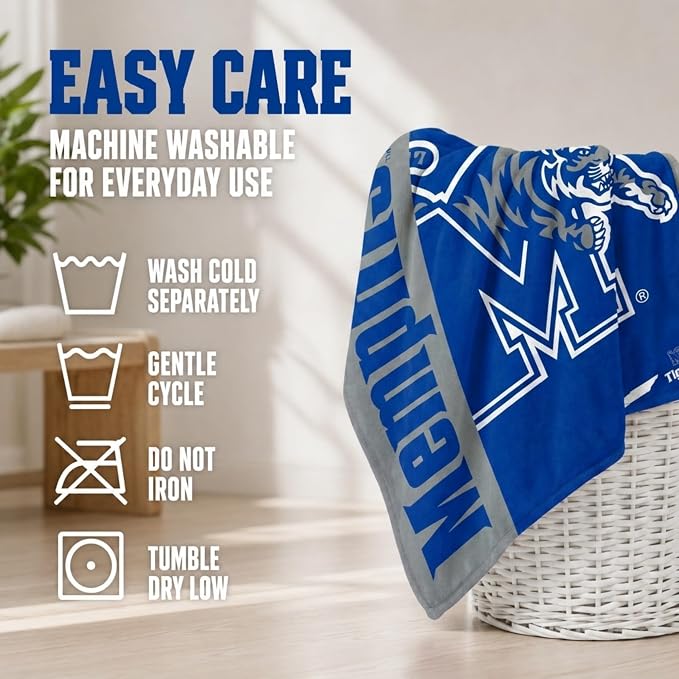 Proformance Home NCAA Memphis Tigers Endzone Ultra Soft Tailgate Throw