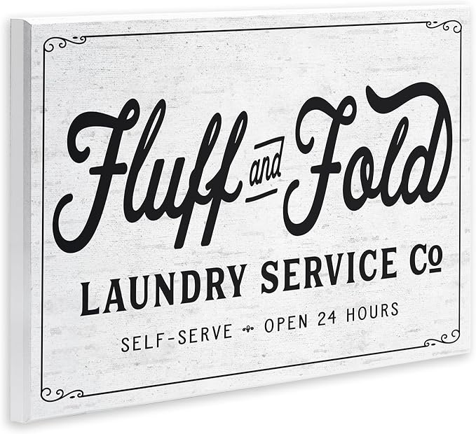 Laundry Room Vintage Sign, 13 x 19 Inch Mounted Print on Wall Plaque