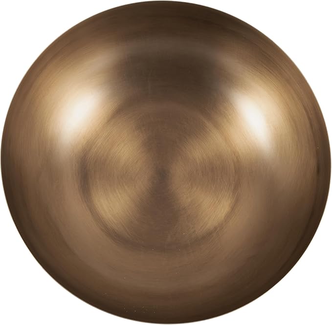 Kate and Laurel Rooks Ribbed Decorative Metal Bowl; 12 Inch Diameter; Brass; Modern Raised Fruit Bowl for Kitchen Counter or Use as a Key Bowl for an Entryway Table