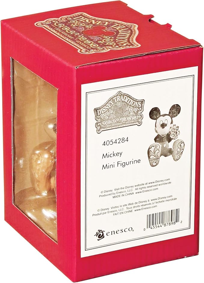 Disney Traditions by Jim Shore Mini Mickey Mouse Personality Pose Stone Resin Figurine, 2.75”