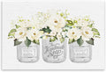 White Roses Rustic Candle Jars, 10 x 15 Inch Mounted Print on Wall Plaque | Stupell Industries · By Lettered and Lined · Ready to hang · Made in USA
