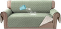 H.VERSAILTEX Couch Cover, Sofa Cover 2 Cushion Couch, Dog Couch Cover Protector, Furniture Covers for Pets, 100% Waterproof Cover with Non-Skid Backing & Elastic Straps(Loveseat, Pale Aqua)