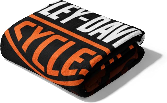 Harley-Davidson Grunge Flames Silk Touch Throw Blanket, 46 x 60 in | 100% Polyester, Velvety Feel, Lightweight Warmth, Couch Bed Chair Lounging, Giftable Indoor Comfort