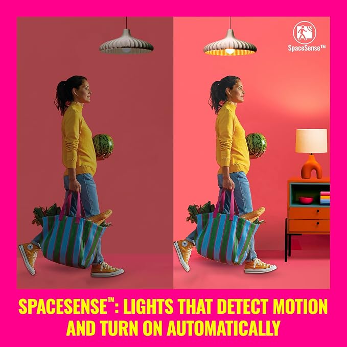 WiZ Connected LED Smart Light Bulbs, Sunset to Sunrise Automation + Motion Detection + Control with Voice or App, Full Color A19 60W 800LM E26 Indoor, Matter Compatible - 1 Pack