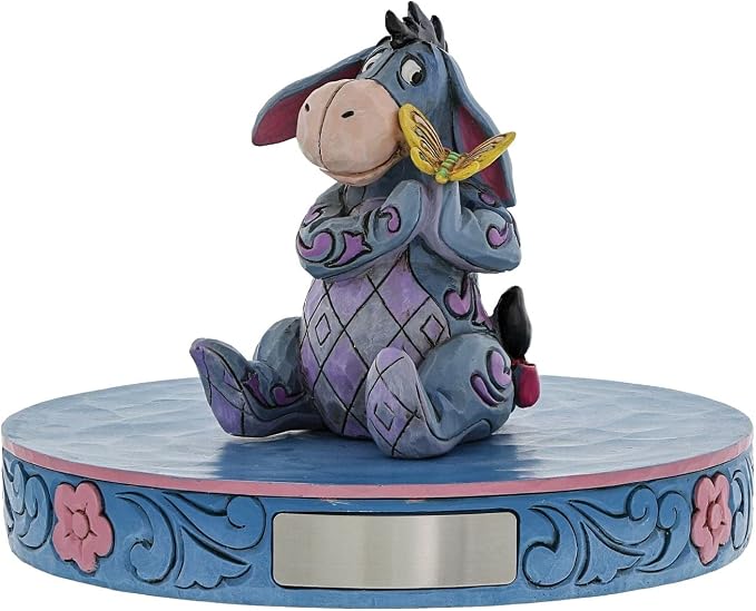 Enesco Disney Traditions by Jim Shore Winnie The Pooh Eeyore Holding Butterfly Miniature Figurine, 3.25 Inch, Multicolor